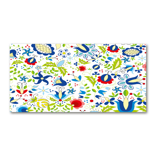 Pintura en acrílico horizontal Patrón étnico