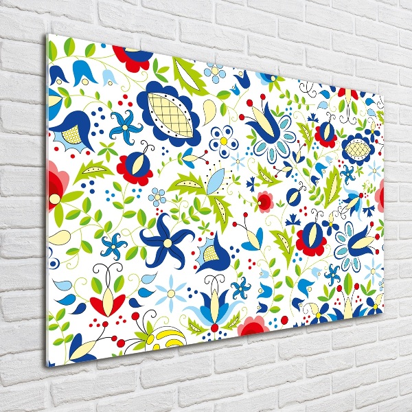 Pintura en acrílico horizontal Patrón étnico