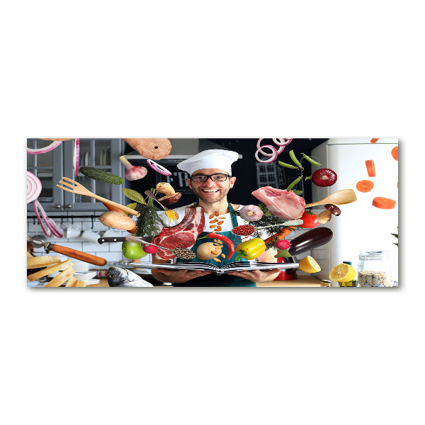 Cuadro acrílico horizontal Recetas de chef