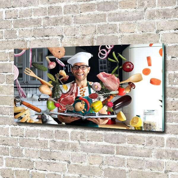 Cuadro acrílico horizontal Recetas de chef