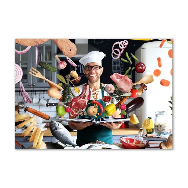 Cuadro acrílico horizontal Recetas de chef