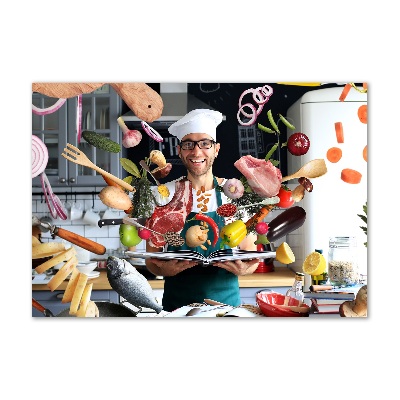 Cuadro acrílico horizontal Recetas de chef