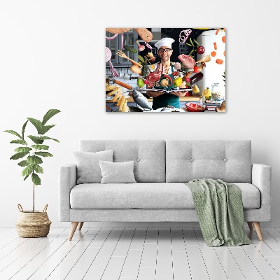 Cuadro acrílico horizontal Recetas de chef