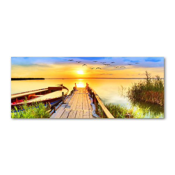 Foto en metacrilato horizontal Barco y muelle