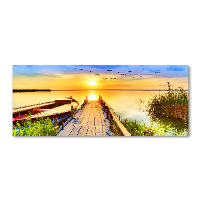 Foto en metacrilato horizontal Barco y muelle