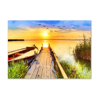 Foto en metacrilato horizontal Barco y muelle