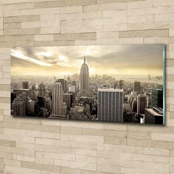 Pintura en acrílico horizontal Manhattan Nueva York