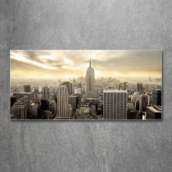 Pintura en acrílico horizontal Manhattan Nueva York