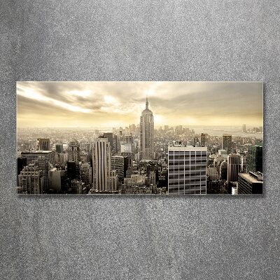 Pintura en acrílico horizontal Manhattan Nueva York
