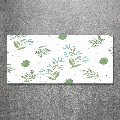 Fotoobraz na ścianę szkło akrylowe Liście