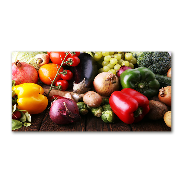 Cuadro metacrilato horizontal Verduras y frutas