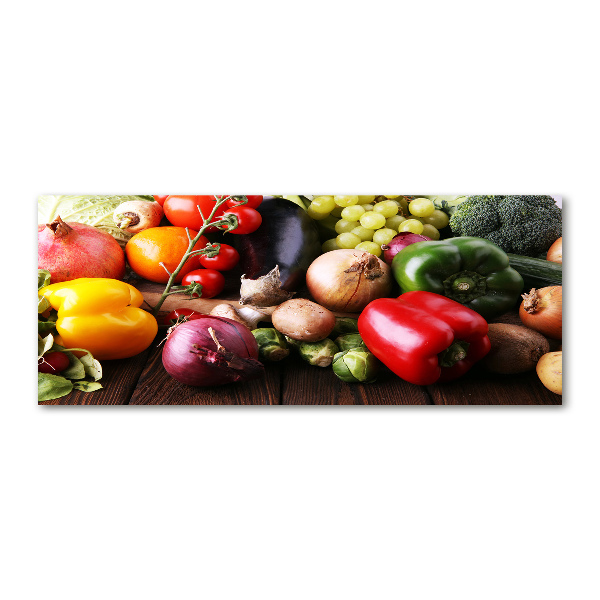 Cuadro metacrilato horizontal Verduras y frutas