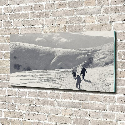 Foto en metacrilato horizontal esquiadores