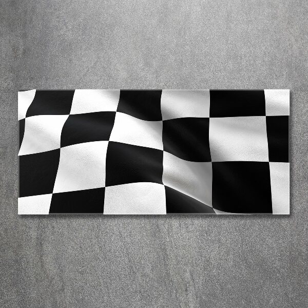 Pintura en acrílico horizontal Bandera de meta