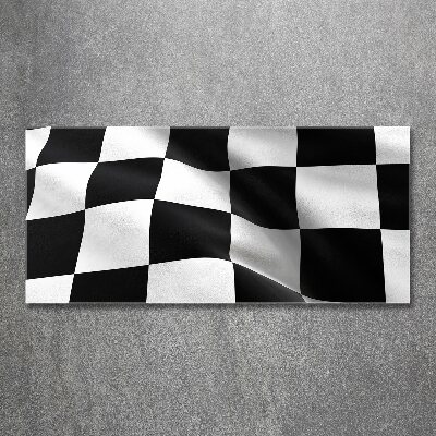 Pintura en acrílico horizontal Bandera de meta