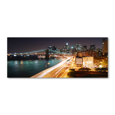 Foto en metacrilato horizontal Nueva York de noche