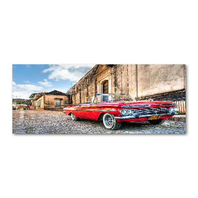Cuadro acrílico horizontal Chevrolet rojo