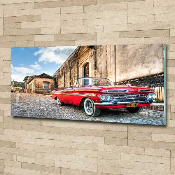 Cuadro acrílico horizontal Chevrolet rojo