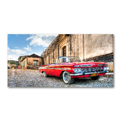 Cuadro acrílico horizontal Chevrolet rojo