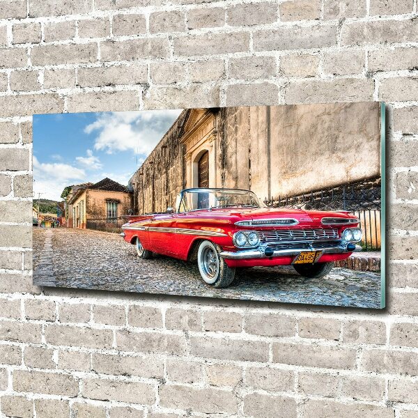 Cuadro acrílico horizontal Chevrolet rojo