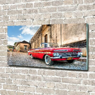 Cuadro acrílico horizontal Chevrolet rojo