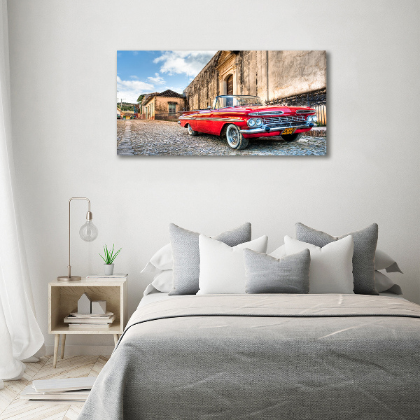 Cuadro acrílico horizontal Chevrolet rojo