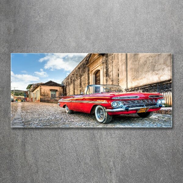 Cuadro acrílico horizontal Chevrolet rojo