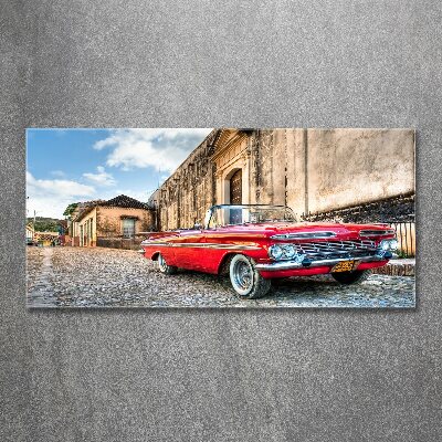 Cuadro acrílico horizontal Chevrolet rojo