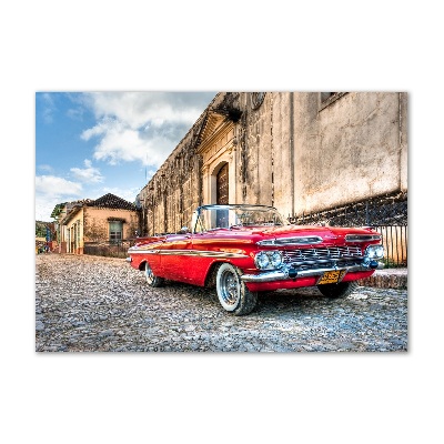 Cuadro acrílico horizontal Chevrolet rojo