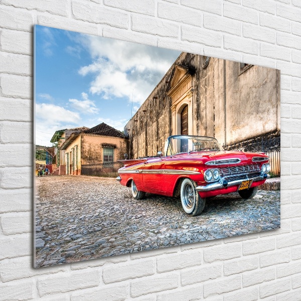 Cuadro acrílico horizontal Chevrolet rojo