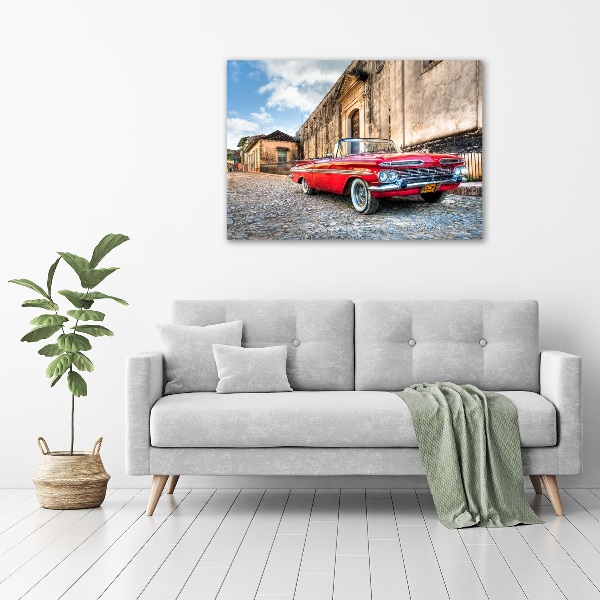 Cuadro acrílico horizontal Chevrolet rojo