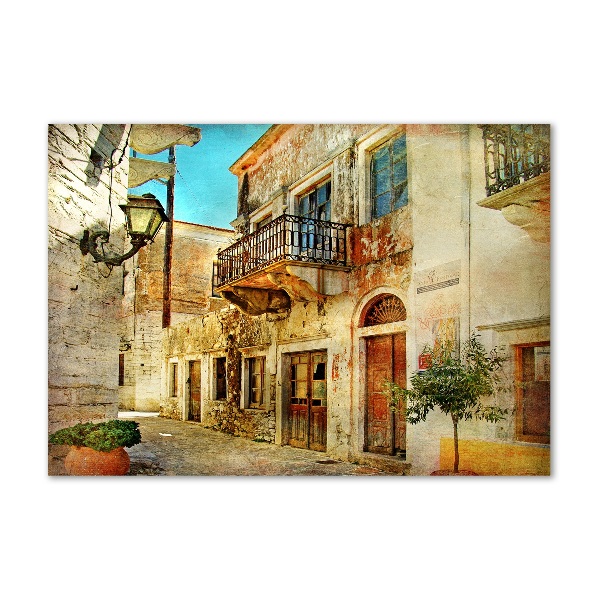 Cuadro acrílico horizontal Calles en Grecia