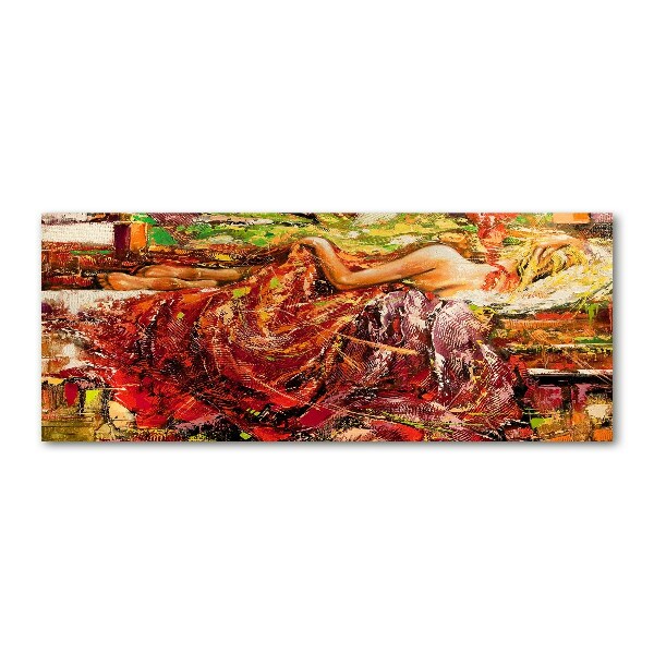 Pintura en acrílico horizontal Mujer dormida