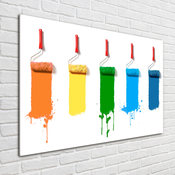 Cuadro metacrilato horizontal Rodillos de pintura