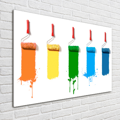 Cuadro metacrilato horizontal Rodillos de pintura