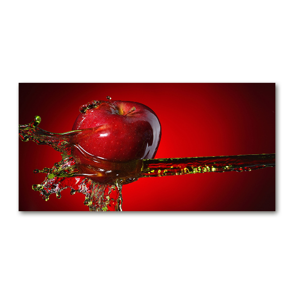 Cuadro acrílico horizontal Manzana y agua