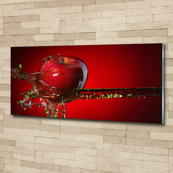 Cuadro acrílico horizontal Manzana y agua