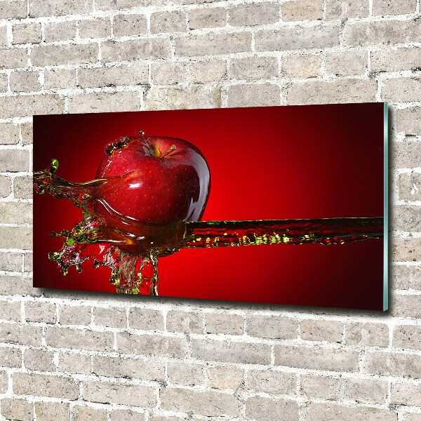 Cuadro acrílico horizontal Manzana y agua