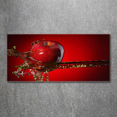 Cuadro acrílico horizontal Manzana y agua