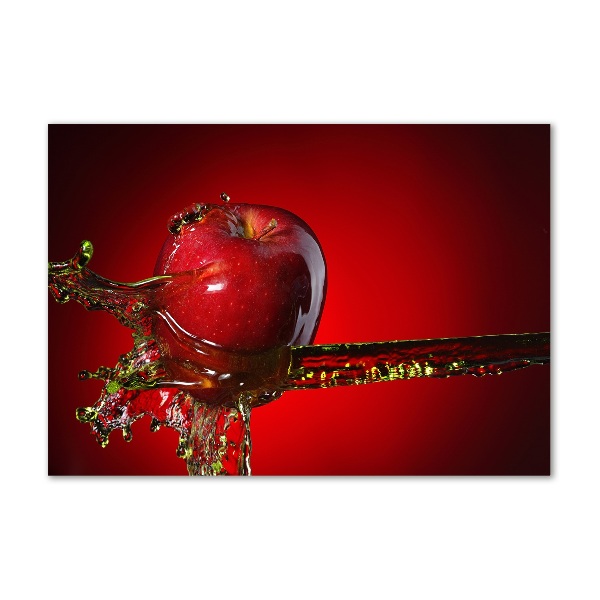 Cuadro acrílico horizontal Manzana y agua