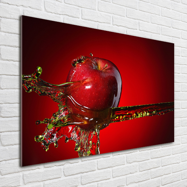 Cuadro acrílico horizontal Manzana y agua