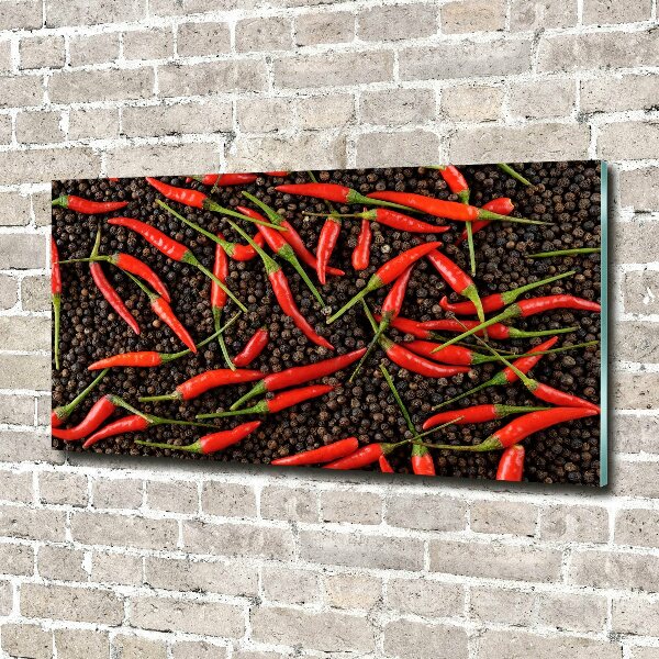 Pintura en acrílico horizontal chiles