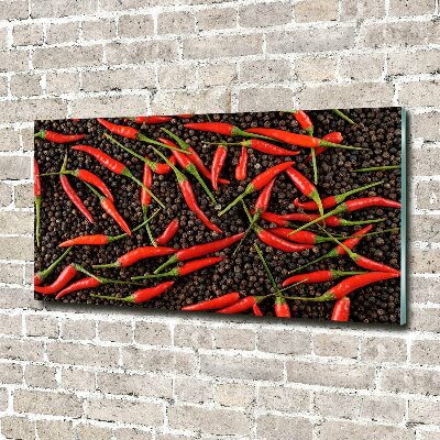 Pintura en acrílico horizontal chiles
