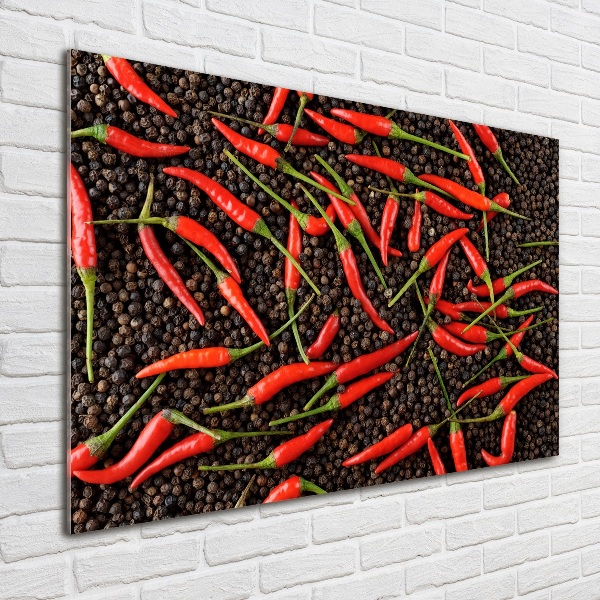 Pintura en acrílico horizontal chiles