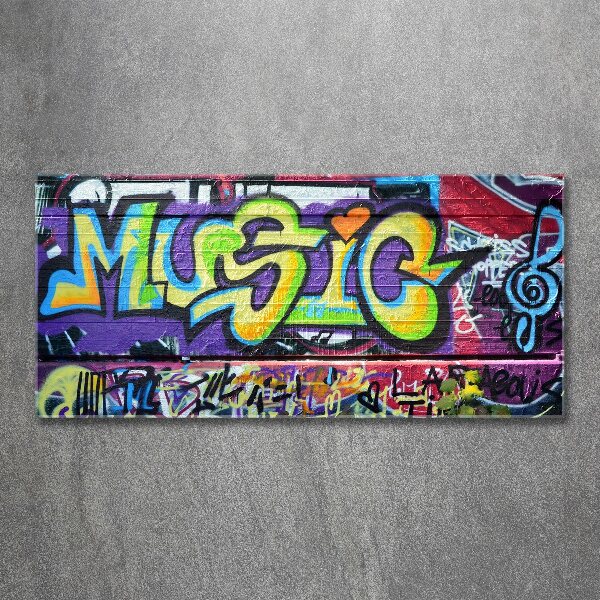Cuadro metacrilato horizontal Grafiti en la pared