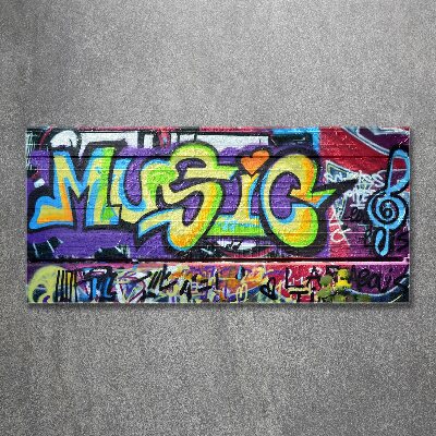 Cuadro metacrilato horizontal Grafiti en la pared