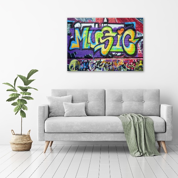 Cuadro metacrilato horizontal Grafiti en la pared