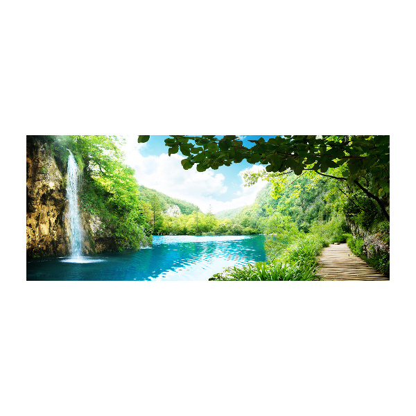 Cuadro metacrilato horizontal Cascada en el bosque