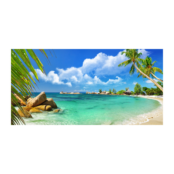 Foto en metacrilato horizontal Playa de Seychelles