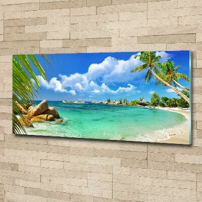 Foto en metacrilato horizontal Playa de Seychelles